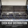 KENMORE PG-40406S0L Kenmore 4 Burner Open Cart Propane Gas BBQ Grill with Side Burner, Stainless Steel and Black KENMORE PG-40406S0L Kenmore 4 Burner Open Cart Propane Gas BBQ Grill with Side Burner, Stainless Steel and Black