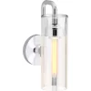 KOHLER Purist 3.94-in W 1-Light Polished Chrome Modern Contemporary Wall Sconce (27262-SC01-CPL)