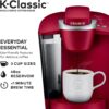 Keurig K-Classic Coffee Maker, Single Serve K-Cup Pod Coffee Brewer, 6 to 10 Oz. Brew Sizes, Rhubarb