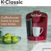 Keurig K-Classic Coffee Maker, Single Serve K-Cup Pod Coffee Brewer, 6 to 10 Oz. Brew Sizes, Rhubarb