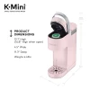 Keurig K-Mini Coffee Maker, Single Serve K-Cup Pod Coffee Brewer, 6 to 12 oz. Brew Sizes, Dusty Rose