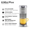 Keurig K-Mini Plus Coffee Maker, Single Serve K-Cup Pod Coffee Brewer, 6 to 12 oz. Brew Size, Stores up to 9 K-Cup Pods, Studio Gray