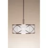 Kichler 34720 Edenbrook 3-Light Brushed Nickel Modern/Contemporary Etched Glass Drum Pendant Light