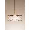 Kichler 34720 Edenbrook 3-Light Brushed Nickel Modern/Contemporary Etched Glass Drum Pendant Light
