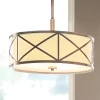 Kichler 34720 Edenbrook 3-Light Brushed Nickel Modern/Contemporary Etched Glass Drum Pendant Light