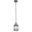 Kichler 34810 Barrington Anvil Iron and Distressed Antique Grey Rustic Seeded Glass Cylinder Mini Pendant Light