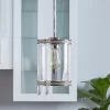 Kichler 34831 Angelica Polished Nickel Industrial Clear Glass Cylinder Mini Pendant Light