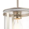 Kichler 34831 Angelica Polished Nickel Industrial Clear Glass Cylinder Mini Pendant Light