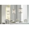Kichler 34831 Angelica Polished Nickel Industrial Clear Glass Cylinder Mini Pendant Light