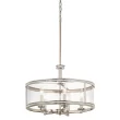 Kichler 34832 Angelica 5-Light Polished Nickel Modern/Contemporary Clear Glass Drum Pendant Light