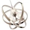 Kichler 34835 Angelica 3-Light Polished Nickel Modern Contemporary Clear Glass Globe Pendant Light