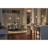 Kichler 34835 Angelica 3-Light Polished Nickel Modern Contemporary Clear Glass Globe Pendant Light