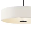 Kichler 42122BK Drum 3-Light Black Transitional Etched Glass Drum Pendant Light