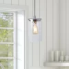 Kichler 43996NI Crosby Brushed Nickel Modern/Contemporary Clear Glass Cylinder Mini Pendant Light