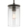 Kichler 43996OZ Crosby Olde Bronze Modern/Contemporary Clear Glass Cylinder Mini Pendant Light