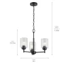 Kichler 44029BK Winslow 3-Light Black Modern/Contemporary Chandelier
