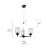 Kichler 44029OZ Winslow 3-Light Olde Bronze Modern Contemporary Chandelier