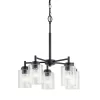 Kichler 44030BK Winslow 5-Light Black Modern Contemporary Chandelier