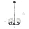 Kichler 44030BK Winslow 5-Light Black Modern Contemporary Chandelier
