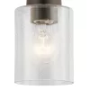 Kichler 44032OZ Winslow Olde Bronze Modern Contemporary Seeded Glass Cylinder Mini Pendant Light
