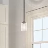 Kichler 44032OZ Winslow Olde Bronze Modern Contemporary Seeded Glass Cylinder Mini Pendant Light