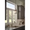 Kichler 82281 Barrington Distressed Black and Wood Tone Rustic Seeded Glass Cylinder Mini Pendant Light
