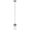 Kichler 82326 Stetton Anvil Iron and Distressed Antique Grey Rustic Clear Glass Cylinder Mini Pendant Light