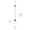 Kichler 82373 Annabeth Black Traditional Clear Glass Cone Mini Pendant Light