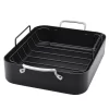 KitchenAid 84806 Hard Anodized Roasting Pan/Roaster with Removable Rack, 13 Inch x 15.75 Inch, Matte Black
