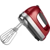 KitchenAid KHM926CA 9-Speed Digital Hand Mixer with Turbo Beater II Accessories and Pro Whisk - Candy Apple Red