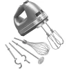 KitchenAid KHM926CU 9-Speed Digital Hand Mixer with Turbo Beater II Accessories and Pro Whisk - Contour Silver