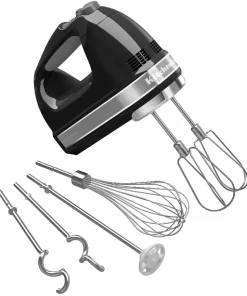 KitchenAid KHM926OB 9-Speed Digital Hand Mixer with Turbo Beater II Accessories and Pro Whisk - Onyx Black