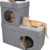 Kitty City Gray Polyester Rectangular in Cat Bed (For Medium)