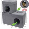 Kitty City Gray Polyester Rectangular in Cat Bed (For Medium)