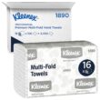 Kleenex Multifold Paper Towels (01890), White, 16 Packs Case, 150 Tri Fold Paper Towels Pack, 2,400 Towels Case