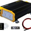 Krieger 1100 Watt 12V Power Inverter Dual 110V AC Outlets, Installation Kit Included, Automotive Back Up Power Supply For Blenders, Vacuums, Power Tools - ETL Approved Under UL STD 458