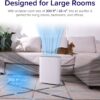 LEVOIT Air Purifiers for Home Large Room, H13 True HEPA Filter Cleaner with Washable Filter for Allergies, Smoke, Dust, Pollen, Quiet Odor Eliminators for Bedroom, Pet Hair Remover, Vital 100, White