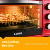 LUBY Convection Toaster Oven with Timer, Toast, Broil Settings, Includes Baking Pan, Rack and Crumb Tray, 6-Slice, Red LUBY Convection Toaster Oven with Timer, Toast, Broil Settings, Includes Baking Pan, Rack and Crumb Tray, 6-Slice, Red