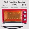LUBY Convection Toaster Oven with Timer, Toast, Broil Settings, Includes Baking Pan, Rack and Crumb Tray, 6-Slice, Red LUBY Convection Toaster Oven with Timer, Toast, Broil Settings, Includes Baking Pan, Rack and Crumb Tray, 6-Slice, Red