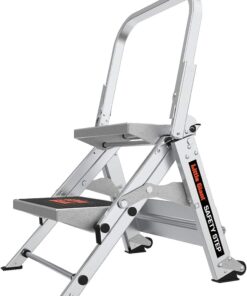 Little Giant Ladders, Safety Step, 2-Step, 2 foot, Step Stool, Aluminum, Type 1A, 300 lbs weight rating, (10210BA), Gray