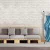 Mabel Home Adjustable Height, Deluxe, 4-Leg, Ironing Board, Extra Cover, Blue/White Patterned