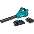 Makita XBU02PT 120 MPH 473 CFM 18-Volt X2 (36-Volt) LXT Lithium-Ion Brushless Cordless Blower Kit with 2 Batteries 5.0Ah and Charger