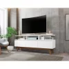 Manhattan Comfort 233BMC6 Yonkers Modern/Contemporary White TV Stand (Accommodates TVs up to 60-in)