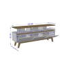 Manhattan Comfort 233BMC6 Yonkers Modern/Contemporary White TV Stand (Accommodates TVs up to 60-in)