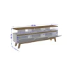 Manhattan Comfort 234BMC9 Yonkers Modern/Contemporary Rustic Brown TV Stand (Accommodates TVs up to 70-in)