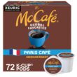 McCafe Paris Café, Single Serve Coffee Keurig K-Cup Pods Medium Roast Coffee 72 Count