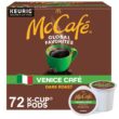 McCafe Venice Café, Single Serve Coffee Keurig K-Cup Pods, Dark Roast Coffee, 72 Count