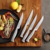 McCook® MC21 Knife Sets,15 Pieces German Stainless Steel Knife Block Sets with Built-in Sharpener