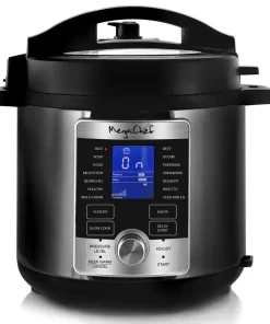 MegaChef MCPR6100 6 Qt. Stainless Steel Electric Pressure Cooker with Stainless Steel Pot