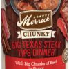 Merrick Chunky and BBQ Grain Free Canned Wet Dog Food Big Texas Steak Tips Dinner (Case of 12)